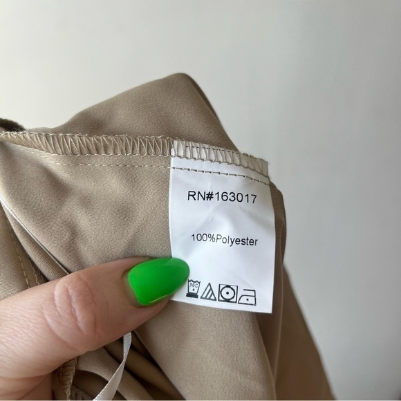 Princess Polly Curve Archer Straight Leg Taupe Trouser Pants Plus Size 14 - Picture 7 of 8